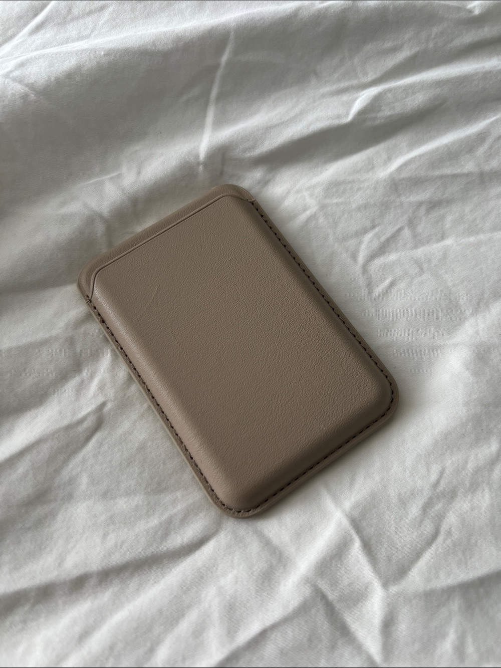 Premium Taupe Leather cellphone back Case - Slim Protective Sleeve magnetic